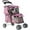 Pink, variant on YRLLENSDAN Dog Stroller Cat Stroller Pet Carriers Bag Jogger Stroller for Small Medium Dogs Cats Travel Camping 4 Wheels Lightweight Waterproof Folding Crate Stroller with Soft Pad (Black)