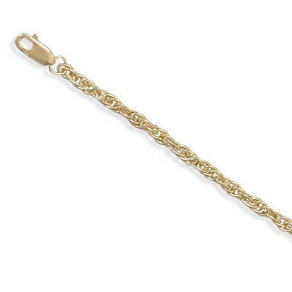 20 Inch 14/20 Gold Filled 2.5 Rope Chain Necklace a Lobster Clasp Closure.