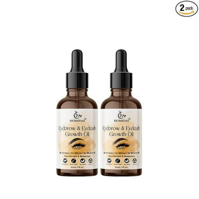 Biomidas 100% Pure Eyebrow & Eyengredients For Long & Thick Eyebrows & Eyelashes 60ML