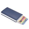 thumbnail image 2 of Bolsa de tarjeta antirrobo para hombres, RFID, corta, automática, tipo tarjeta, europea y americana, funda para tarjeta a cuadros para mujeres, 2 of 2