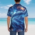 thumbnail image 4 of Pofeuu Beautiful Ocean Dolphin Print Hawaiian Shirt for Men Sleeves Casual Button Down Summer Beach Dress Shirts T-Shirts,Small, 4 of 7