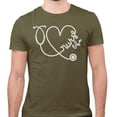 thumbnail image 2 of Nurse Life Heart Shirt Unisex X-Large Military Green, 2 of 5