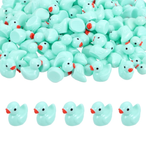 Mini Resin Ducks, Cute Tiny Ducks to Hide Miniature Figures Bulk Perfect for Dollhouse & Micro Fairy Garden & Landscape & Aquarium & DIY Craft Decor(Blue, 60pcs)