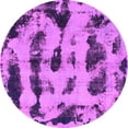 thumbnail image 1 of Ahgly Company Indoor Round Abstract Pink Modern Area Rugs, 4' Round, 1 of 4