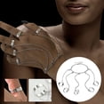 thumbnail image 1 of Up to 65% Off Chain Combination Ring Punk Open Conjoined Index Finger Ring Couple Ring Necklace Rings Earring Jewelry on Clearance, 1 of 9