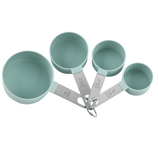 SYNGAR Lake Blue Measuring Cups and Spoons Set, Stackable Kitchen