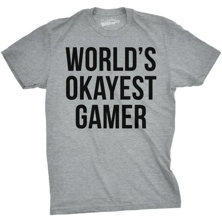 Mens Worlds Okayest Gamer Tshirt Funny Video Game Geek Nerdy Tee (Heather  Grey) - L | Walmart Canada