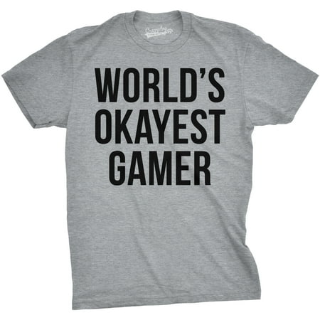 Mens Worlds Okayest Gamer Tshirt Funny Video Game Geek Nerdy Tee (Heather Grey) - L | Walmart Canada Mens Worlds Okayest Gamer Tshirt Funny Video Game Geek Nerdy Tee (Heather Grey) - L | Walmart Canada