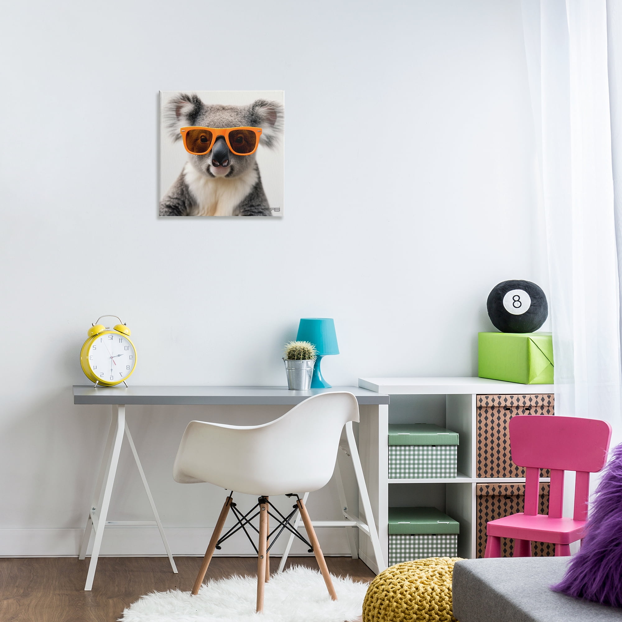 Stupell Industries Cool Koala & Glasses Animals Painting Wrapped Canvas Art Print Wall Art, 17 x 17