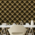 thumbnail image 2 of Ambesonne Art Deco Peel & Stick Wallpaper for Home, Geometric Triangle Lines, 13"x36", Sepia Charcoal Grey, 2 of 5