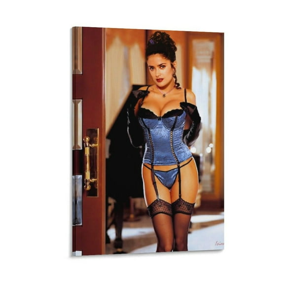 Salma Hayek Hot Girl Sexy Poster (21) Picture Print Canvas Poster Wall Paint Art Posters Decor Modern Home Artworks Gift 12x18inch(30x45cm)