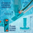 thumbnail image 4 of U.S. Pool Supply Portable Deluxe Jet Pool Vacuum Underwater Cleaner with 5 Section Pole, 3 Scrub Brushes, Leaf Bag, Telescopic Pole Attachment - Above Ground Pools, Spas - Attach to Garden Hose, 4 of 6