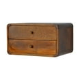 thumbnail image 3 of Artisan Furniture Solid Wood Floating Curved Chestnut Nightstand, 3 of 5