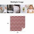 thumbnail image 4 of Red White Cloth Napkins, Modern Abstract Waves Water Ripple Striped Washable and Reusable Dinner Napkins Set of 8, Table Napkin for Kitchen Party Birthday Wedding Hotel Housewarming 20"x20", 4 of 8