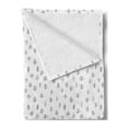 thumbnail image 2 of Tree Soft Flannel Fleece Blanket, Abstract Pattern of Hand Drawn Doodle Style Sketches on a Plain Background Botanical, Cozy Plush for Indoor and Outdoor Use, 70" x 90", Grey White, by Ambesonne, 2 of 5