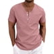 thumbnail image 1 of Eres Más Que una Camisa de Puntuación de Prueba Casual de Color Sólido con Cuello en V de los Hombres, Blusa de Manga Corta de Bolsillo de Botón para Uso Diario, 1 of 5
