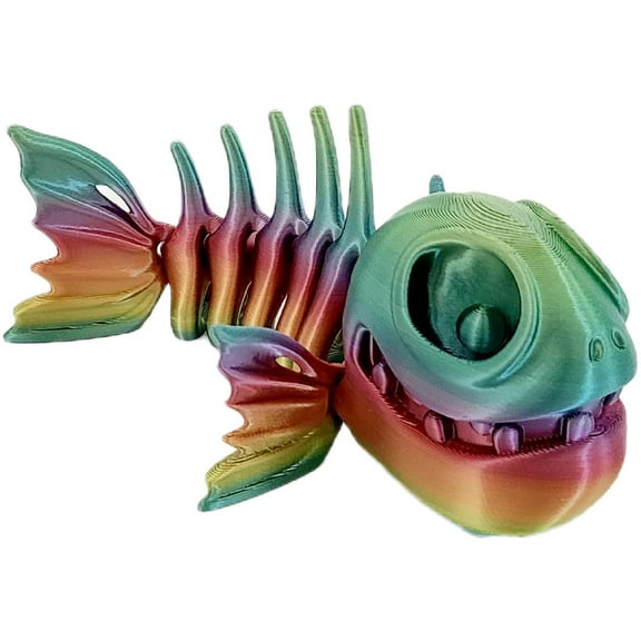 Flexible Articulated Fidget Toys (Rainbow, Ancient Fish)
