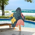 thumbnail image 3 of Yayeee Kids Hooded Towels Toddler Soft Absorbent Beach Bathing Wrap 50" x 23.5", Pink Floral Flamingo, 3 of 5