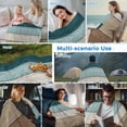 thumbnail image 5 of Teal Brown Cooling Blanket, Lightweight Breathable Summer Throw Blanket with Double Sided Cold Effect,Farmhouse Vintage Abstract Wooden Grain Picnic Beach Blankets Bed Sheet for Hot Sleepers 40"x60", 5 of 8