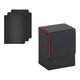 thumbnail image 1 of Caja protectora para baraja de cartas, ligera, de piel sintética, con deflector negro rojo, 1 of 9