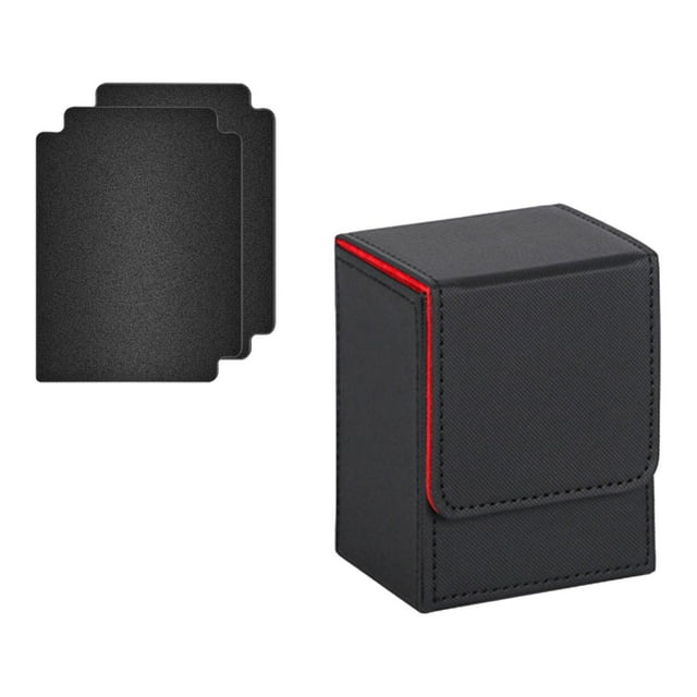 Boîte de Deck de Cartes, Jouet de Cartes de Rassemblement, Rangement de Cartes de Jeu pour Cartes de Collection TCG, Noir Rouge