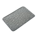 thumbnail image 2 of Memory Foam Bath Rug | Embossed Polka Dot Pattern | Water Absorbent & Washable | Non-Slip PVC Backing | Soft Low Pile Carpet for Bathroom & Shower | 60x40cm Square Mat, 2 of 5