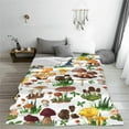 thumbnail image 4 of Mushroom Forest Blanket Suillus Puffball Russula Chanterelle Shiitake Morel Truffle Honey Fungus Cartoon Throw Blanket Mushroom Gifts Blankets for Bed Home Sofa Birthday Valentines Gifts 40"x50", 4 of 6
