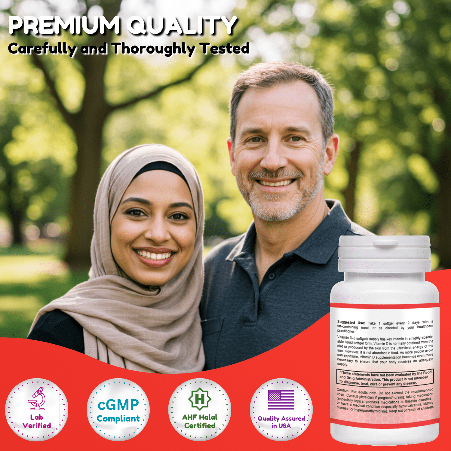 SHIFAA NUTRITION Vitamin D3 5000 IU Softgels, Halal, Non-GMO, 120 Ct – Supports Bone, Teeth, Muscle & Immune Health