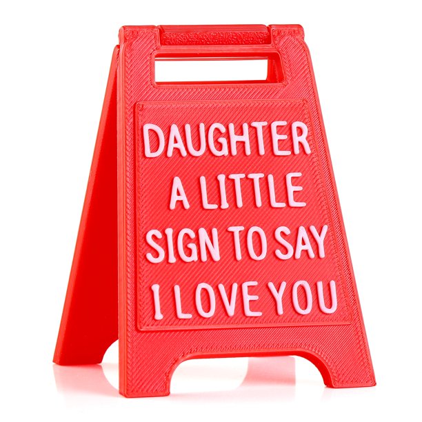 Bonito Regalo Para Hija, Un Pequeño Cartel Para Decir Te Amo, Regalo Único Para Cumpleaños, Graduaciones, Navidad Y Día De San Valentín Para Decoración De Escritorio De Hija, Cartel De Amor Novedoso