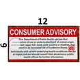 thumbnail image 2 of Consumer Advisory Consuming Raw Or Undercooked Safety Sign (White, Aluminium, 6x12) (ref-2201), 2 of 5