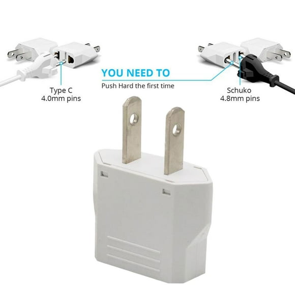 WIFKLSIIPG Europe to US Plug Adapter European to USA Adapter Plug Adapter EU to US Adapter Europe to USA Travel Plug Converter