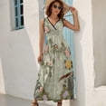 thumbnail image 5 of Chinese Traditional Flower Birds Dress Summer Street Style Bohemia Long Dresses Female Sleeveless Printed Maxi Dress, 5 of 9
