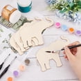 thumbnail image 3 of 4Pcs Unfinished Wood Pieces 6.1x4.5 Inch Elephant Wood Pieces Elephant Cutout Unfinished Wood Undyed Wood Elephant Slices Blank Wood Slices for DIY Crafts Wall Decoration Pendants, 3 of 9