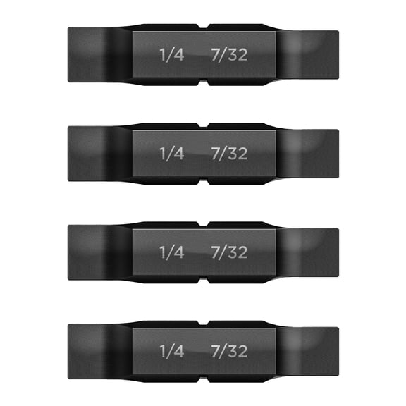 Galvanox Flat 1/4" - 7/32" Double Sided Replacement Bits for Leatherman Multi-tools (4 Pack)