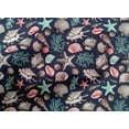 thumbnail image 5 of oneOone Cotton Poplin Navy Blue Fabric Sea Shells Pattern Craft Projects Decor Fabric Printed By The Yard 56 Inch Wide, 5 of 6