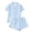 A-Sky Blue145, variant on Womens Gingham Printed Pajama Set Cute Casual Short Sleeve Sleepwear Shorts