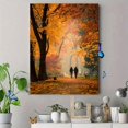 thumbnail image 4 of Autumn Park Walk Couple Canvas Print, Wall Decor for Living Room Bedroom Office Home Cozy Ambiance, 4 of 8