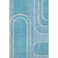 thumbnail image 2 of Addison Rugs Mayfield Washable Transitional Art Deco Teal Rectangle Rug, 2'6" x 3'10", 2 of 6