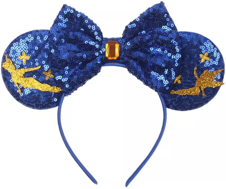 Details about   Disney Park Minnie Ears Bow Sequin it's a small world Clock Mickey Cos Headband 
