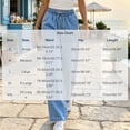 thumbnail image 3 of Women Wide Leg Jeans Lightweight Soft Baggy Drawstring Denim Pants Pull On Straight Leg Casual Trousers Blue L(L), 3 of 5
