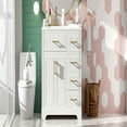 thumbnail image 5 of Resenkos 36" Luxury Bathroom Vanity with Ceramic Sink: Soft-Close Doors, 4 Drawers, Adjustable Shelf, Modern, Solid Wood Frame, White, 5 of 20