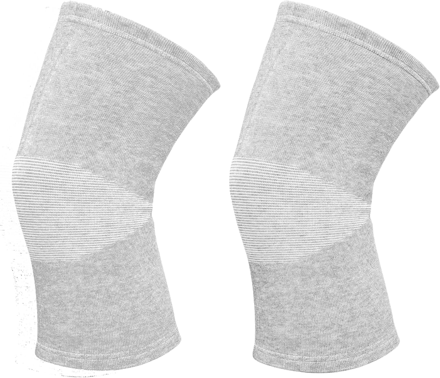 Bamboo Charcoal Knee Sleeve - Br Compression -Elastic Warm Bmboo for Arthritis (Gray, Large)