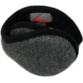 thumbnail image 3 of 180s Men's Wool Behind-the-Head Winter Ear Warmers , Premium Adjustable & Foldable Earmuffs Wool Black/Gray Herringbone, 3 of 4