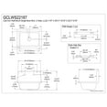 thumbnail image 5 of Gourmetier GCLWS22187 Petra Galley 22" x 18" Cast Iron Wall Mount Utility Sink, White, 5 of 11
