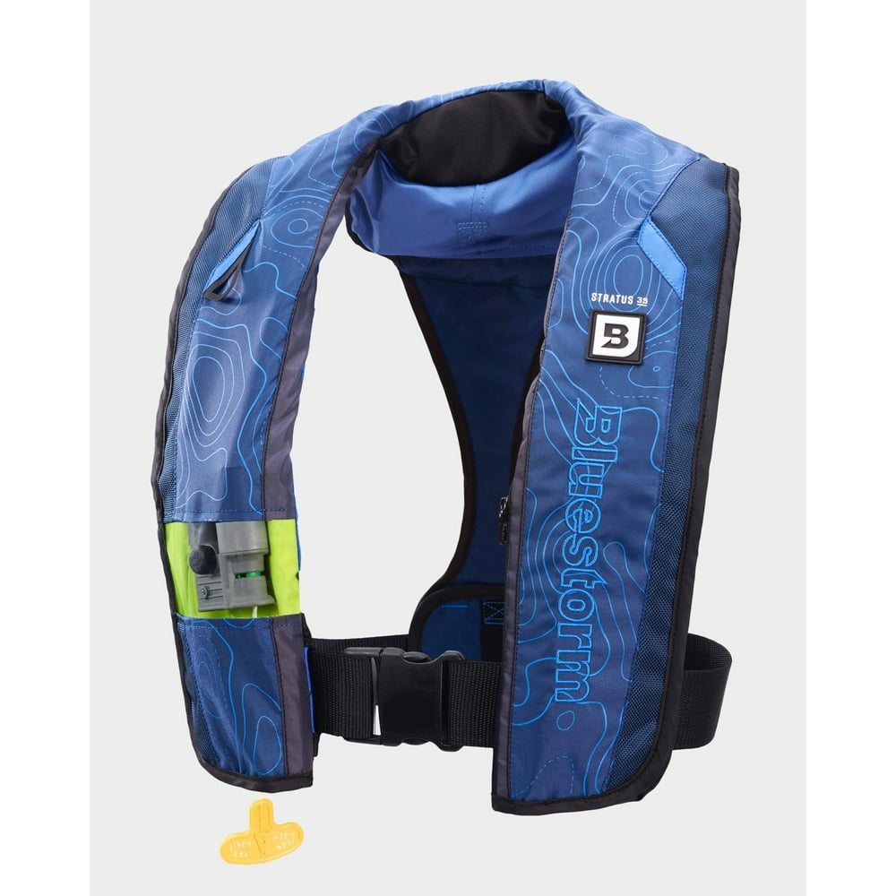 Bluestorm Gear Stratus 35 Inflatable PFD Life Jacket (Deep Blue) | US