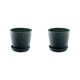 thumbnail image 4 of Bewildely Macetas resistentes a la intemperie para jardinería, flores, macetas decorativas, hierbas, maceta verde S + bandeja S verde Olla S+bandeja S 2Conjunto, 4 of 6