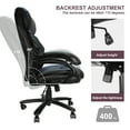 Heavy Duty Executive Office Chair, 400lbs Big and Tall Leather Office Chair for Heavy People