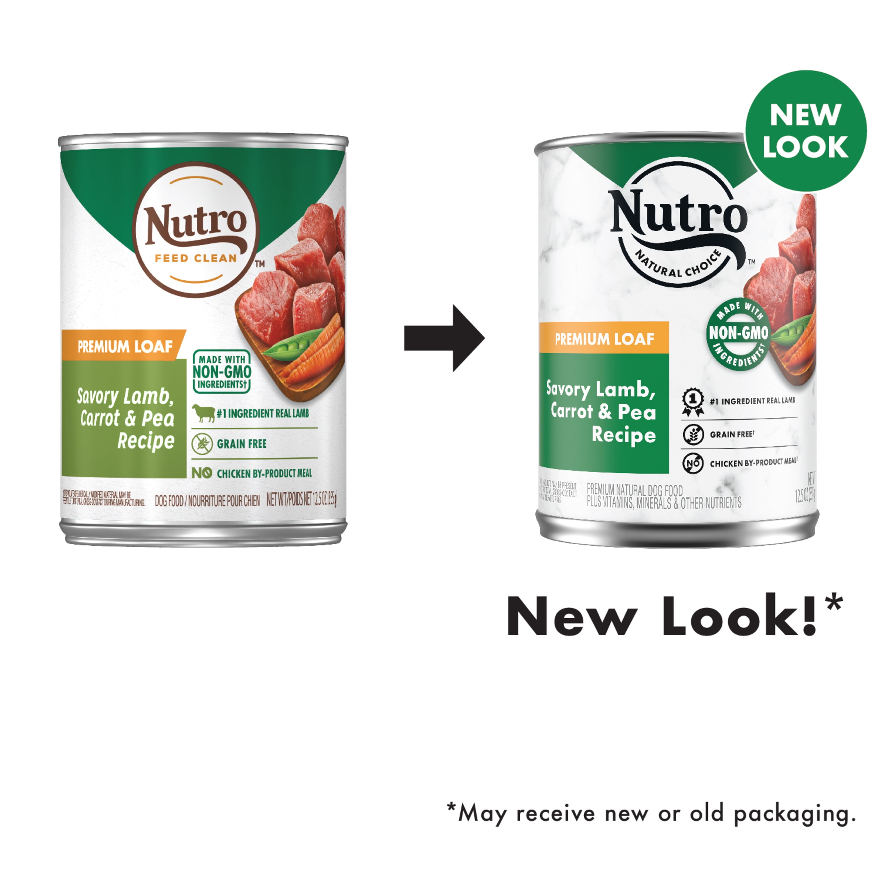 NUTRO PREMIUM LOAF Natural Savory Lamb Carrot Pea Adult Wet Dog Food 12.5 oz. Can Walmart