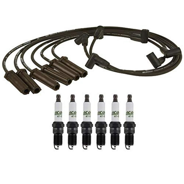 GM OE Ignition Wire Set & 6 0.06" Spark Plugs Kit For Buick 3.8 V6 L36