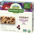 thumbnail image 3 of Cascadian Farm Organic Harvest Berry Chewy Granola Bars, 6 ct, 7.4 oz, 3 of 5